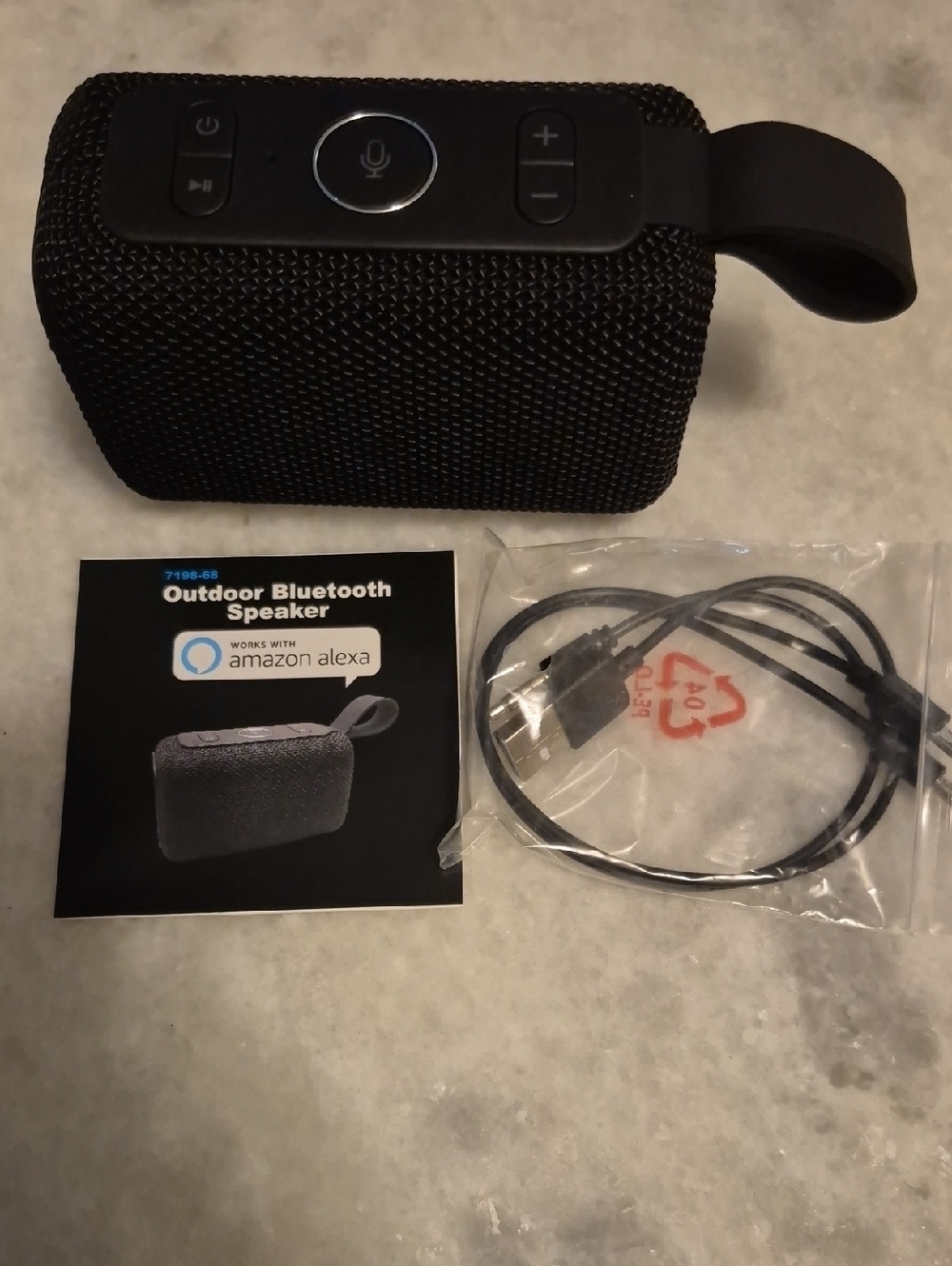Outdoor Bluetooth Speaker with Alexa Compatibility - Black